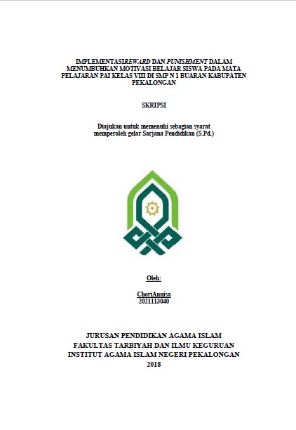 Implementasi Reward dan Punishment Dalam Menumbuhkan Motivasi Belajar Siswa Pada Mata Pelajaran PAI Kelas VIII Di SMP N 1 Buaran Kabupaten Pekalongan