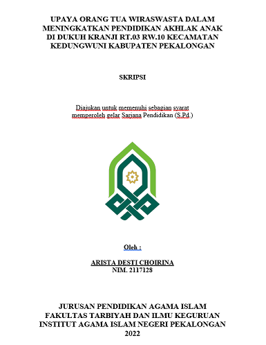 Upaya Orang Tua Wiraswasta Dalam Meningkatkan Pendidikan Akhlak Anak di Dukuh Kranji Rt.03 Rw.10 Kecamatan Kedungwuni Kabupaten Pekalongan