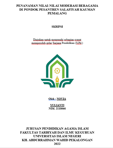 Penanaman Nilai-Nilai Moderasi Beragama di Pondok Pesantren Salafiyah Kauman Pemalang