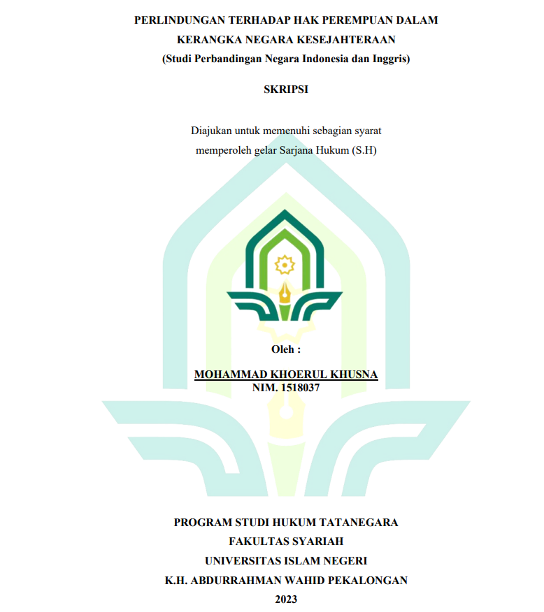 Perlindungan Terhadap Hak Perempuan Dalam Kerangka Negara Kesejahteraan (Studi Perbandingan Negara Indonesia dan Inggris)