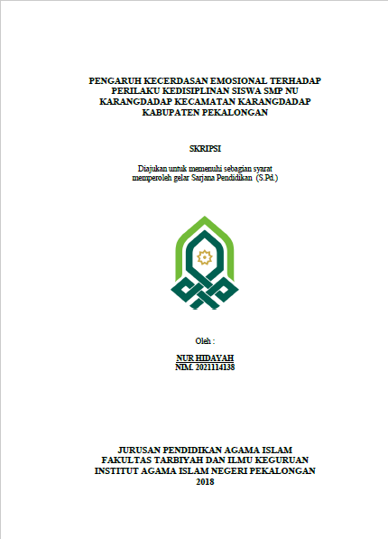 Pengaruh Kecerdasan Emosional Terhadap Perilaku Kedisplinan Siswa SMP NU Karangdadap Kecamatan Karangdadap Kabupaten Pekalongan