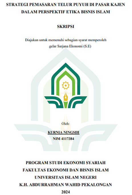 Strategi Pemasaran Telur Puyuh di Pasar Kajen Dalam Perspektif Etika Bisnis Islam