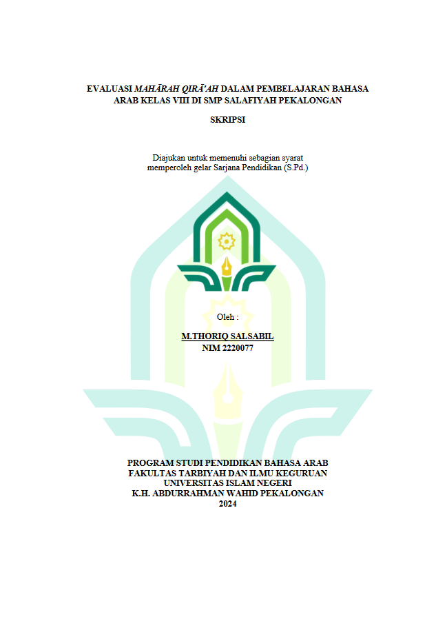 Evaluasi Maharah Qira'ah Dalam Pembelajaran Bahasa Arab Kelas VIII di SMP Salafiyah Pekalongan