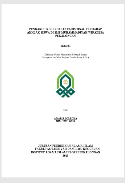 Pengaruh Kecerdasan Emosional Terhadap Akhlak Siswa Di SMP Muhammadiyah Wiradesa Pekalongan