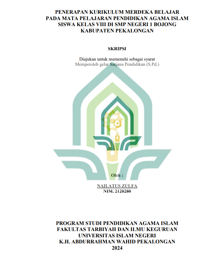 Penerapan Kurikulum Merdeka Belajar Pada Mata Pelajaran Pendidikan Agama Islam Siswa Kelas VIII di SMP Negeri 1 Bojong Kabupaten Pekalongan