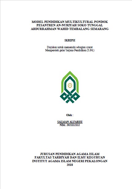 Model Pendidikan Multikultural Pondok Pesantren An Nuriyah Soko Tunggal Abdurrahman Wahid Tembalang Semarang