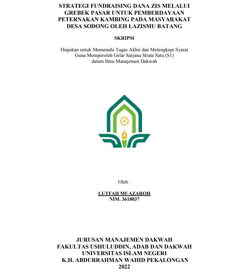 Strategi Fundraising Dana ZIS Melalui Grebek Pasar untuk Pemberdayaan Peternakan Kambing pada Masyarakat Desa Sodong Oleh LAZISNU Batang