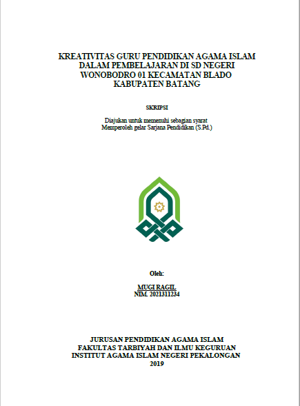 Kreativitas Guru Pendidikan Agama Islam Dalam Pembelajaran Di SD Negeri Wonobodro 01 Kecamatan Blado Kabupaten Batang