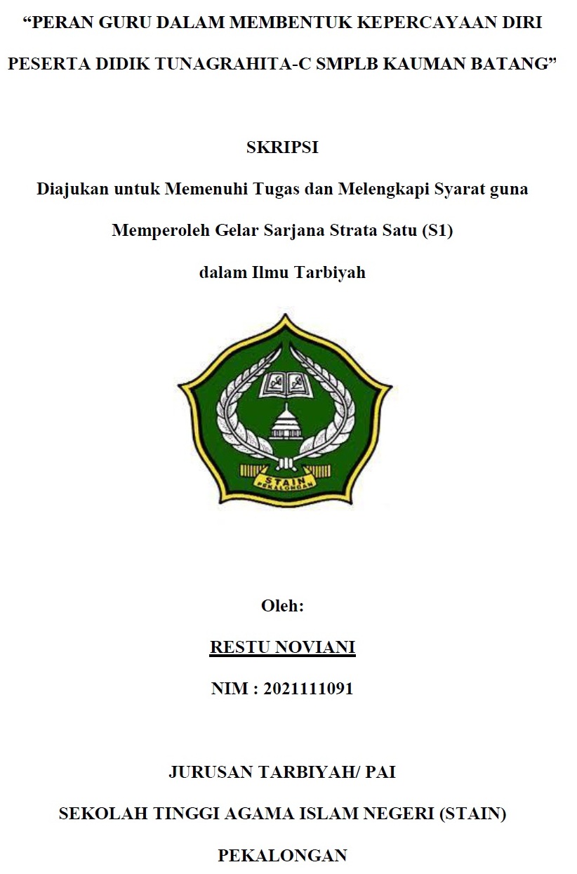 Peran Guru Dalam Membentuk Kepercayaan Diri Peserta Didik Tunagrahita A-C SMPLB Kauman Batang