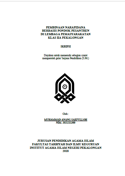 Pembinaan Narapidana Berbasis Pondok Pesantren Di Lembaga Pemasyarakatan Klas IIA Pekalongan