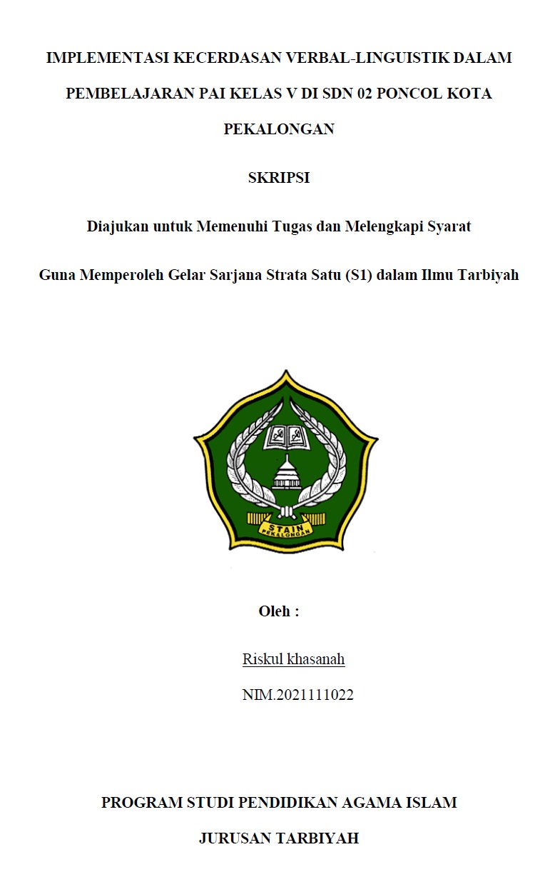 Implementasi Kecerdasan Verbal-Lingustik Dalam Pembelajaran PAI Kelas V Di SDN 02 Poncol Kota Pekalongan