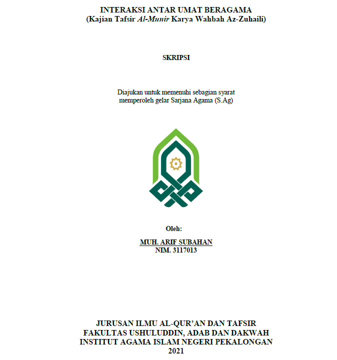 Interaksi Antar Umat Beragama (Kajian Tafsir Al-Munir Karya Wahbah Az-Zulhaili)