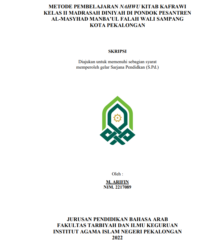 Studi Komparasi Motivasi Antara Santri Mukim Dan Santri Non Mukim Dalam Menghafal Al-Qur'an Di Pondok Pesantren Al-Hasyimi Salakbrojo Kedungwuni Pekalongan