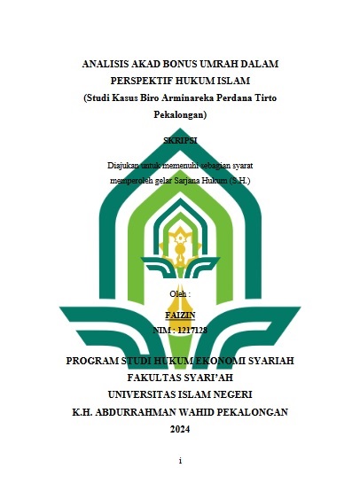 Analisis Akad Bonus Umrah Dalam Perspektif Hukum Islam (Studi Kasus Biro Arminareka Perdana Tirto Pekalongan)