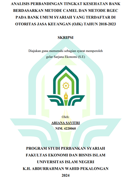 Analisis Perbandingan Tingkat Kesehatan Bank Berdasarkan Metode Camel Dan Metode RGEC Pada Bank Umum Syariah Yang Terdaftar di Otoritas Jasa Keuangan (OJK) Tahun 2018-2023