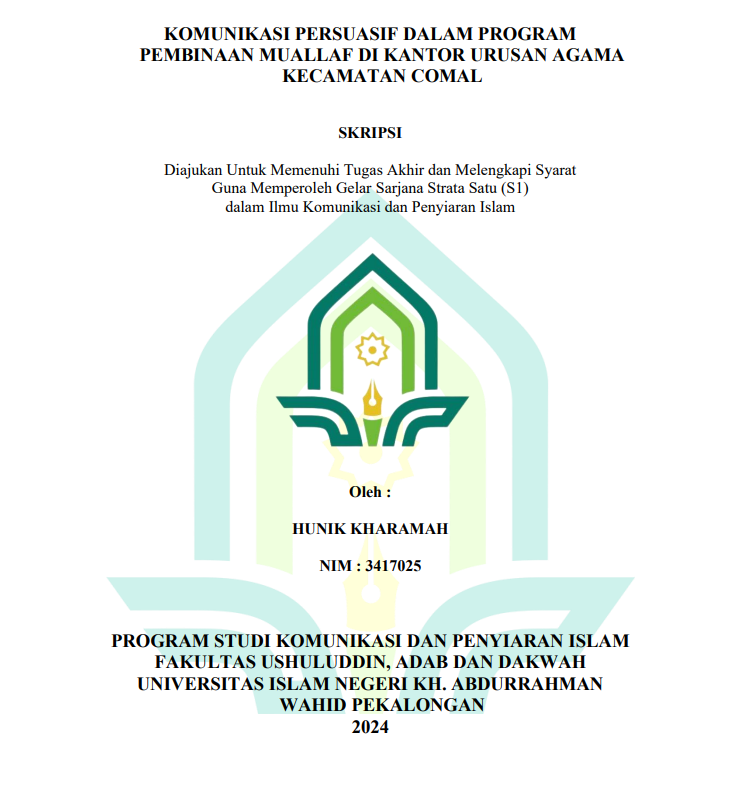 Komunikasi Persuasif Dalam Program Pembinaan Muallaf Di Kantor Urusan Agama Kecamatan Comal