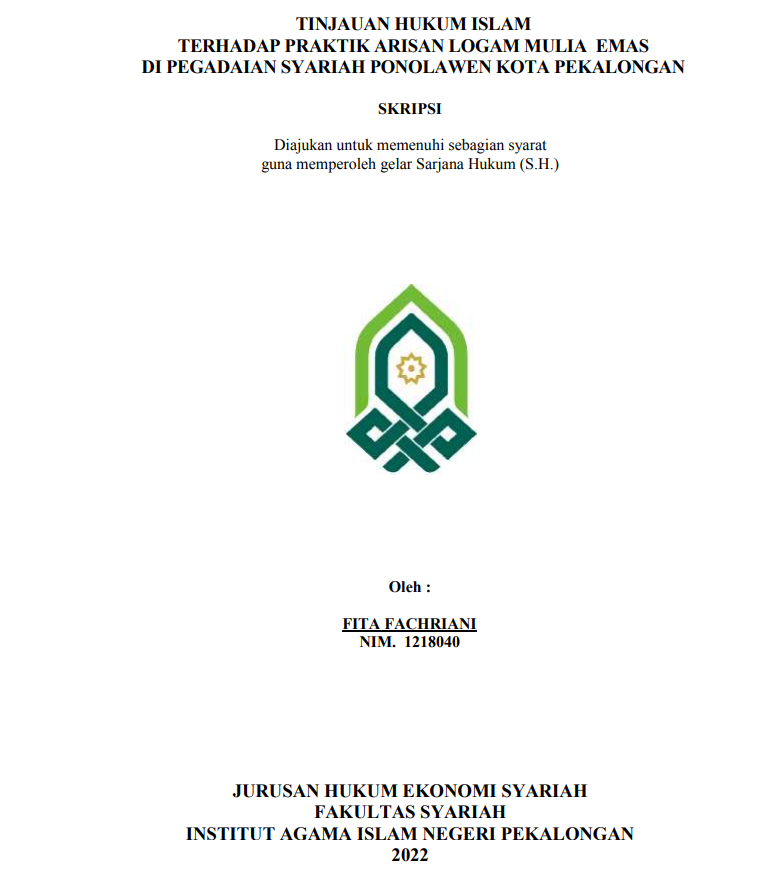 Tinjauan Hukum Islam Terhadap Praktik Arisan Logam Mulia Emas di Pegadaian Syariah Ponolawen Kota Pekalongan