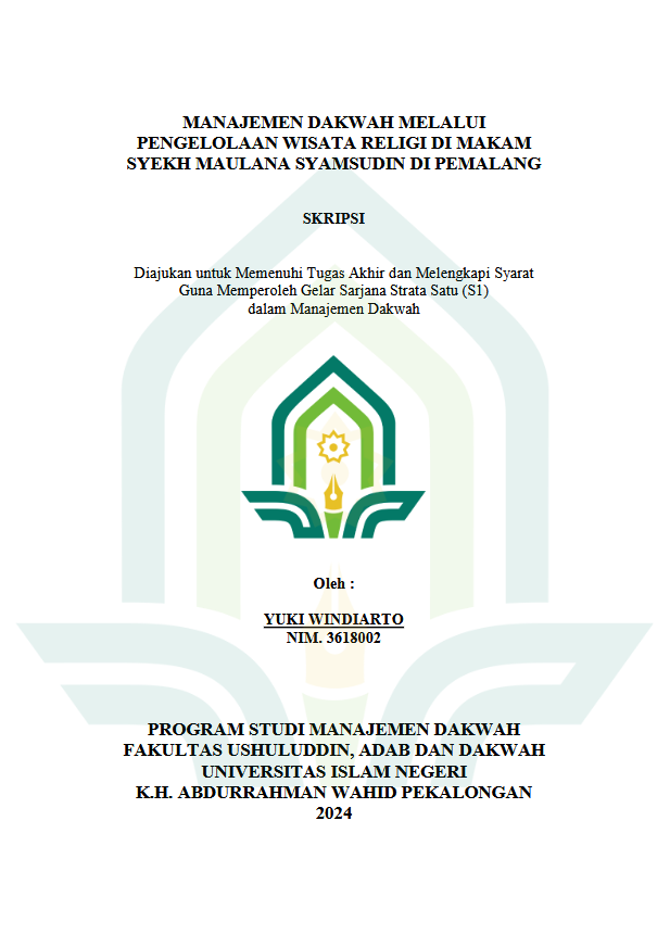 Manajemen Dakwah Melalui Pengelolaan Wisata Religi Di Makam Syekh Maulana Syamsudin Pemalang