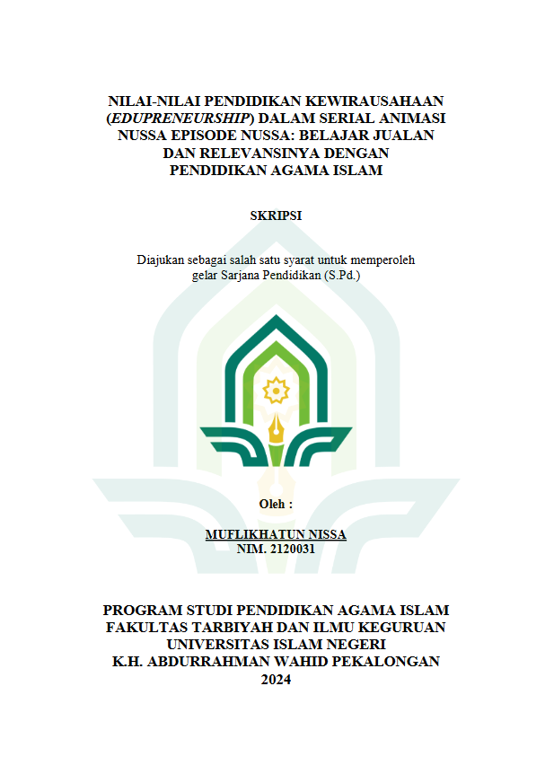 Nilai-Nilai Pendidikan Kewarganegaraan (Edupreneurship) Dalam Serial Animasi Nussa Episode Nussa: Belajar Jualan Dan Relevansinya Dengan Pendidikan Agama Islam