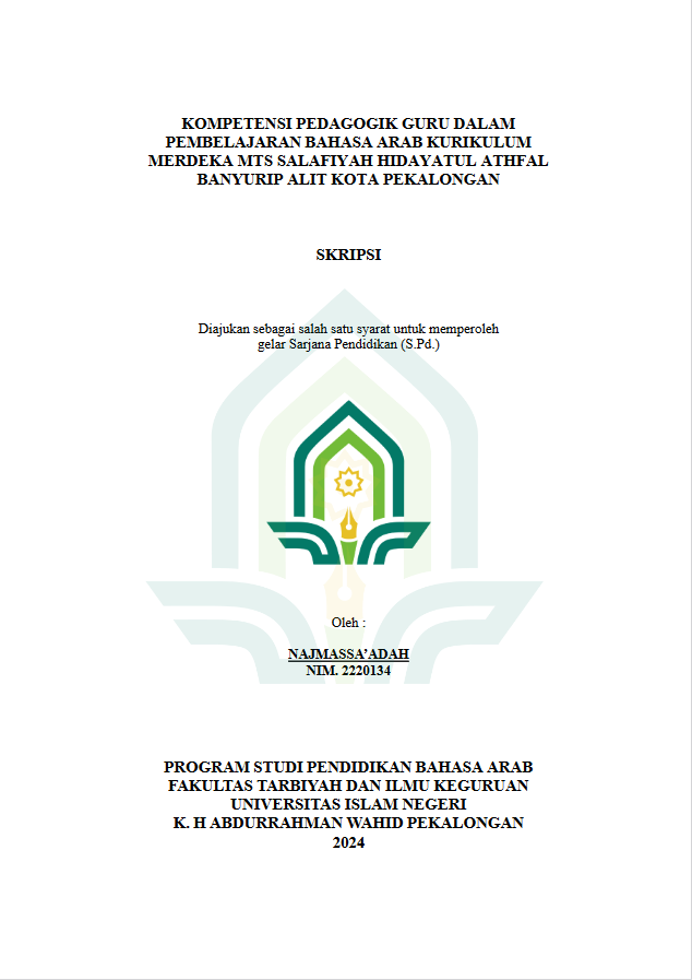 Kompetensi Pedagogik Guru Dalam Pembelajaran Bahasa Arab Kurikulum Merdeka MTS Salafiyah Hidayatul Athfal Banyurip Alit Kota Pekalongan