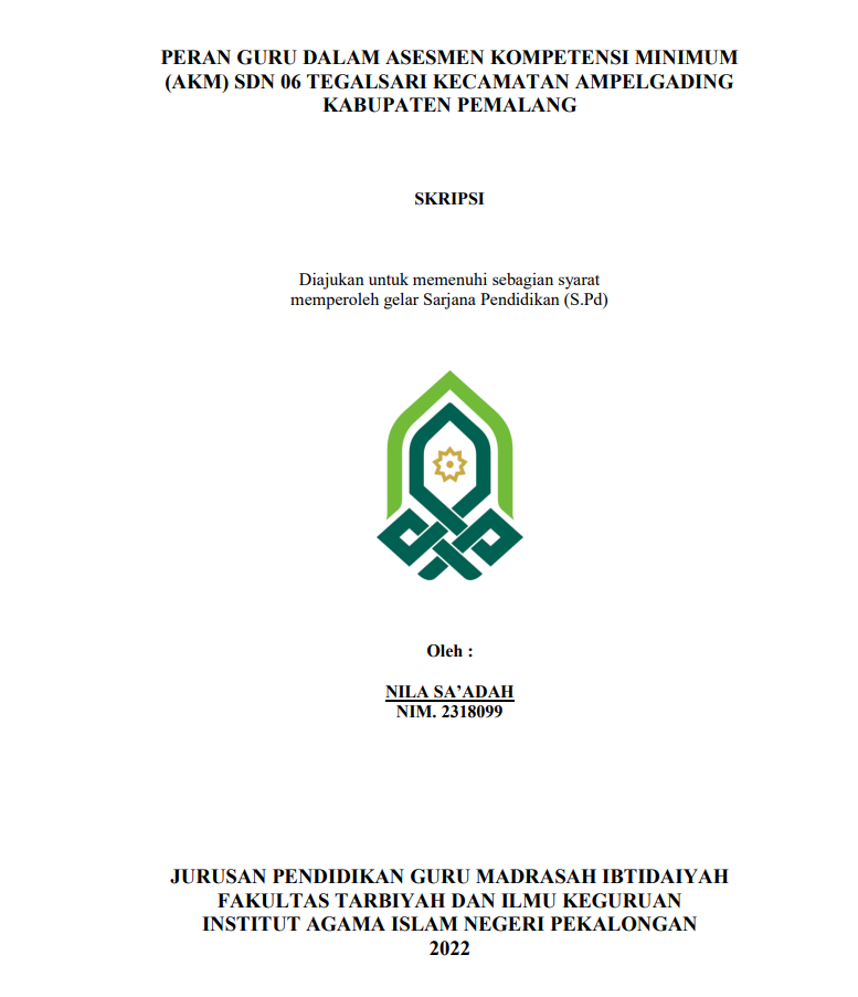 Peran Guru dalam Asesmen Kompetensi Minimum (AKM) SDN 06 Tegalsari Kecamatan Ampelgading Kabupaten Pemalang