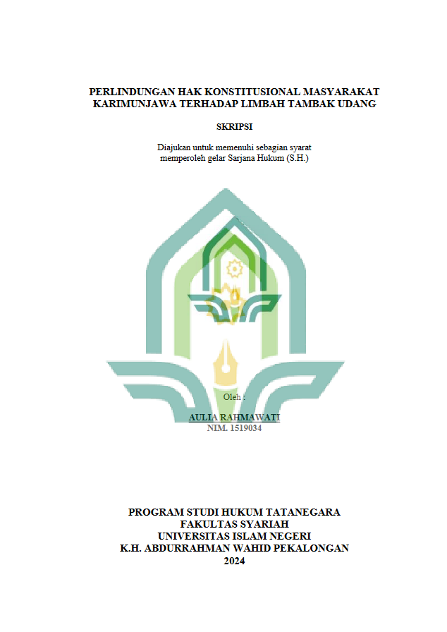 Perlindungan Hak Konstitusional Masyarakat Karimunjawa Terhadap Limbah Tambak Udang