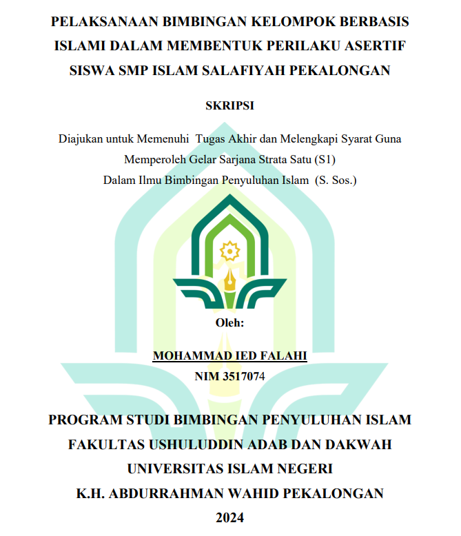 Pelaksanaan Bimbingan Kelompok Berbasis Islami Dalam Membentuk Perilaku Asertif Siswa SMP Islam Salafiyah Pekalongan