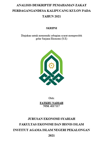 Analisis Deskriptif Pemahaman Zakat Perdagangan Desa Kalipucang Kulon Pada Tahun 2021