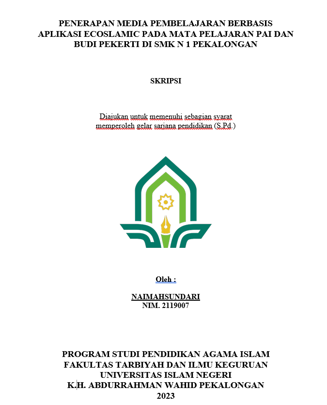 Penerapan Media Pembelajaran Berbasis Aplikasi Ecoslamic Pada Mata Pelajaran PAI Dan Budi Pekerti di SMK N 1 Pekalongan