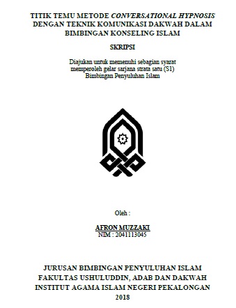 Titik Temu Metode Conversational Hypnosis Dengan Teknik Komunikasi Dakwah Dalam Bimbingan Konseling Islam