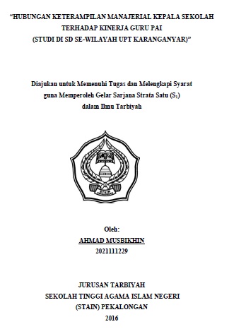 Pengaruh Keteladanan Guru Terhadap Akhlak Siswa MIS Maarif NU Kebonsari Kabupaten Pekalongan