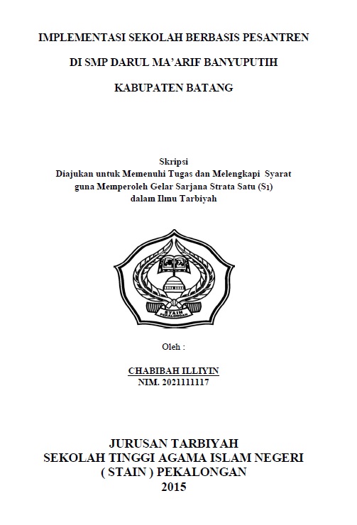 Implementasi Sekolah Berbasis Pesantren di SMP Darul Ma'arif Banyuputih Kabupaten Batang