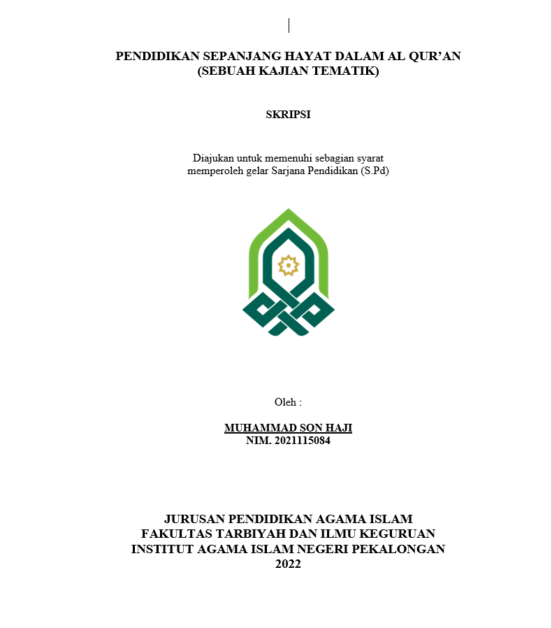 Pendidikan Sepanjang Hayat Dalam Al Qur'an (Sebuah Kajian Tematik)