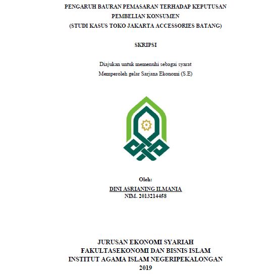 Pengaruh Bauran Pemasaran Terhadap Keputusan Pembelian Konsumen (Studi Kasus Toko JAKARTA Accessories Batang)