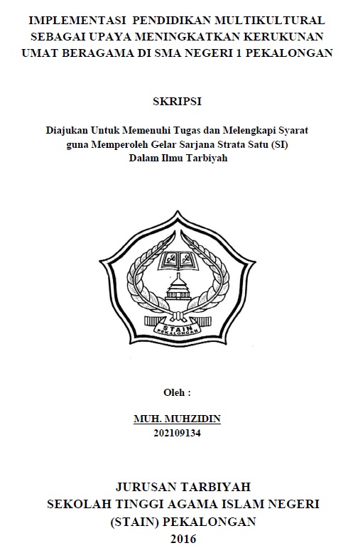 Implementasi Pendidikan Multikultural Sebagai Upaya Meningkatkan Kerukunan Umat Beragama di SMA Negeri 1 Pekalongan