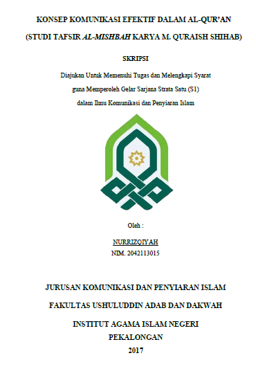 Konsep Komunikasi Efektif dalam Al quran (Studi Tafsir Al-Mishbah Karya M. Quraish Shihab)