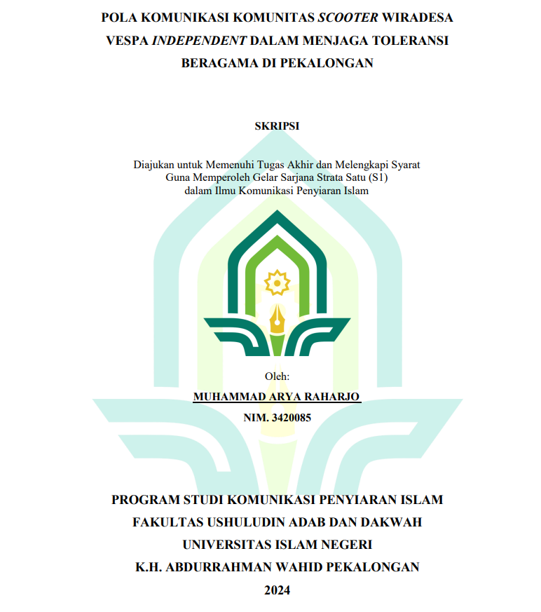 Pola Komunikasi Komunitas Scooter Wiradesa Vespa Independent Dalam Menjaga Toleransi Beragama di Pekalongan