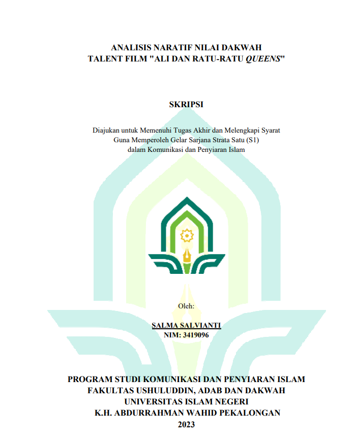 Analisis Naratif Nilai Dakwah Talent Film 