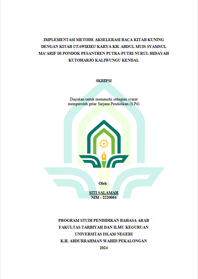 Implementasi Program Takhasus Dalam Meningkatkan Kemampuan Membaca Kitab Siswa di MTs Salafiyyah NU Karanganyar Tirto Pekalongan