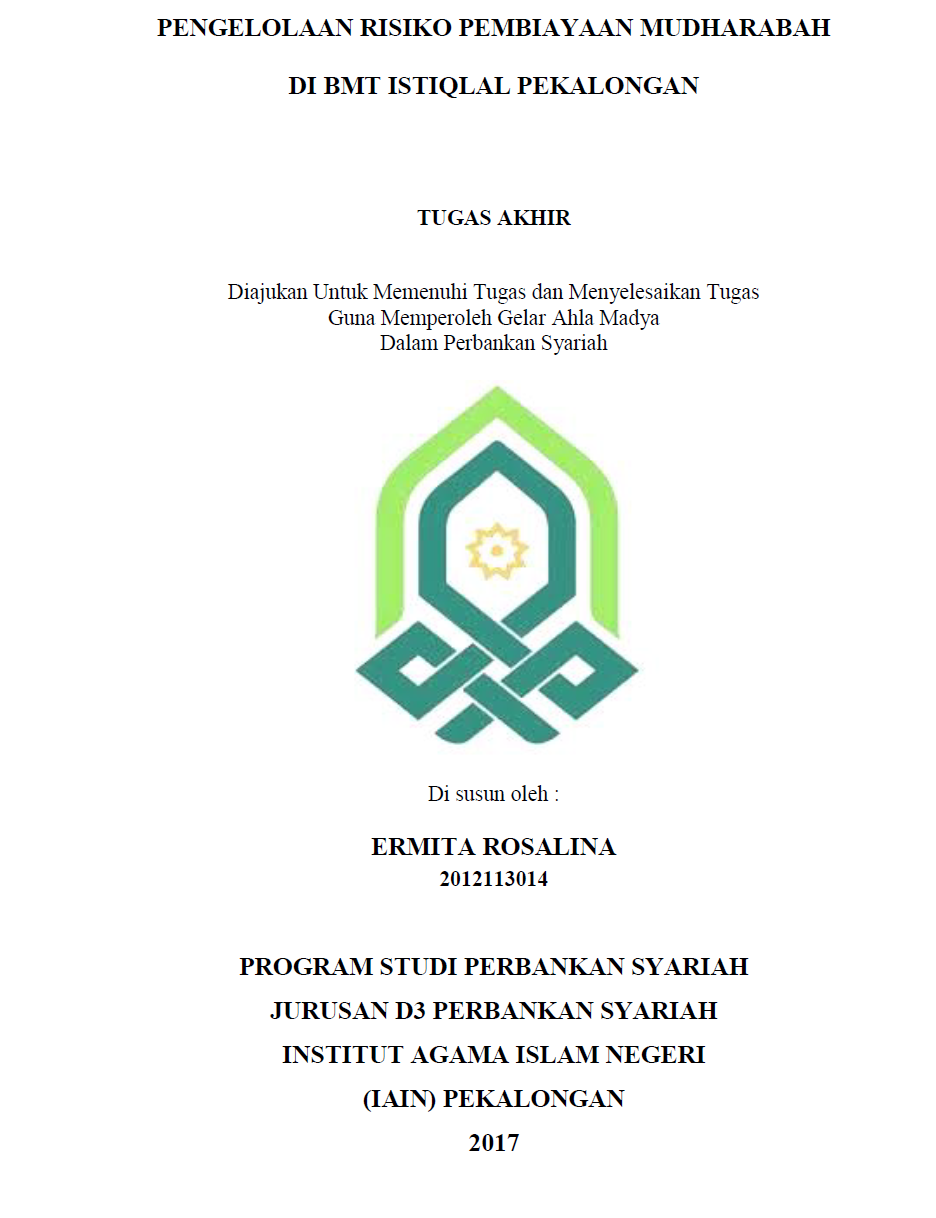Pengelolaan Risiko Pembiayaan Mudharabah Di BMT Istiqlal Pekalongan