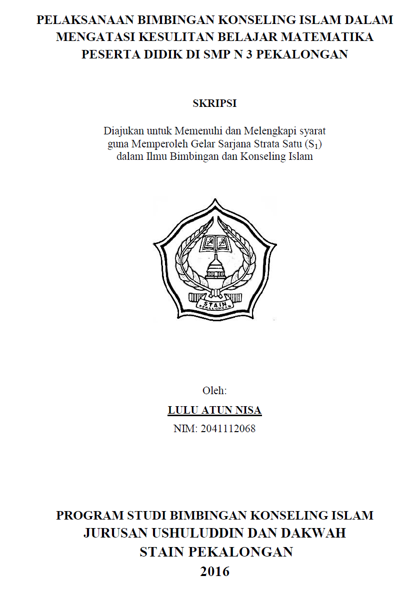 Pelaksanaan Bimbingan Konseling Islam Dalam Mengatasi Kesulitan Belajar Matematika Peserta Didik Di SMP N 3 Pekalongan