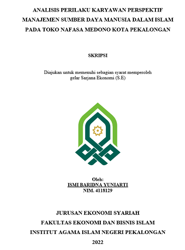 Analisis Perilaku Karyawan Perspektif Manajemen Sumber Daya Manusia Dalam Islam Pada Toko Nafasa Medono Kota Pekalongan