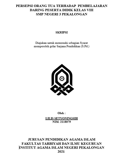 Persepsi Orang Tua Terhadap Pembelajaran Daring Peserta Didik Kelas VIII SMP Negeri 3 Pekalongan