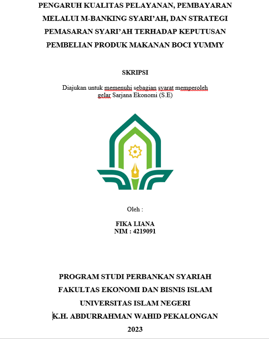 Pengaruh Kepercayaan, Literasi Keuangan Syariah, Dan Kualitas Layanan Terhadap Keputusan Pembiayaan Kredit Pemilikan Rumah (KPR) (Studi Kasus Nasabah Bank Syariah Tegal)