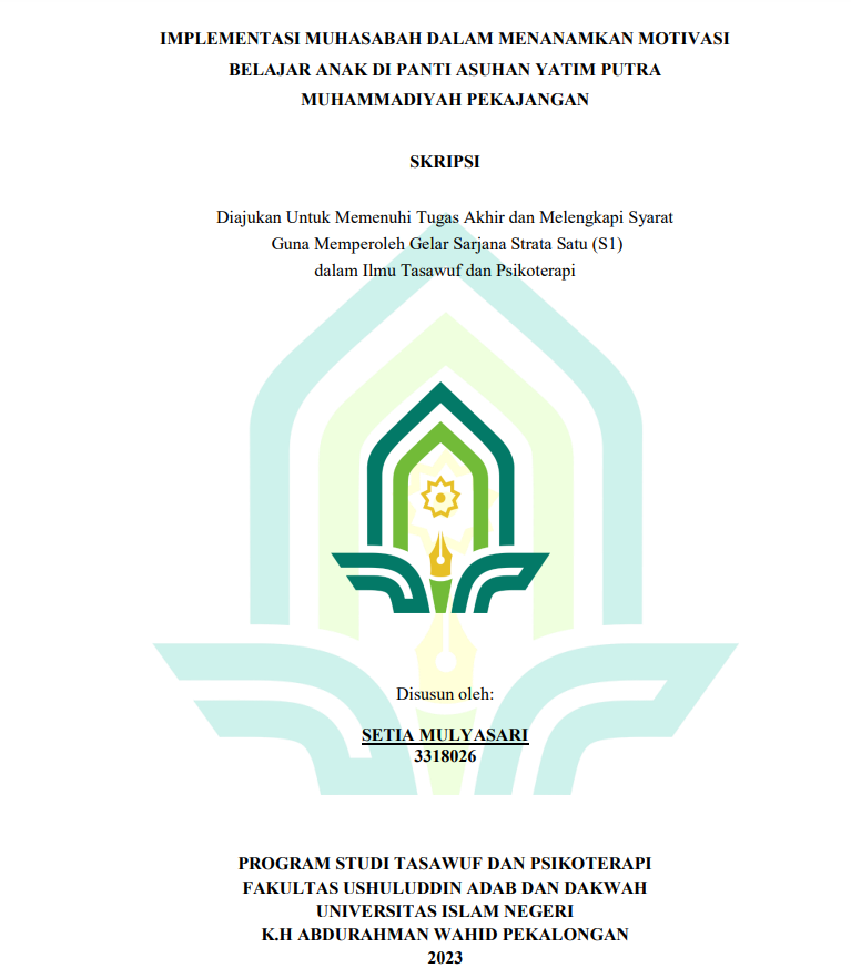 Implementasi Muhasabah Dalam Menanamkan Motivasi Belajar Anak di Panti Asuhan Yatim Putra Muhammadiyah Pekajangan