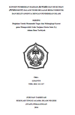 Konsep Pemberian Hadiah (Reward) dan Hukuman (Punishment) dalam Teori Belajar Behavioristik dan Relevansinya dengan Pendidikan Islam