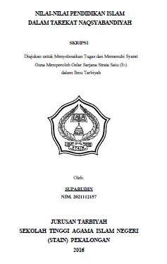 Nilai-nilai Pendidikan Islam Dalam Tarekat Naqsyabandiyah