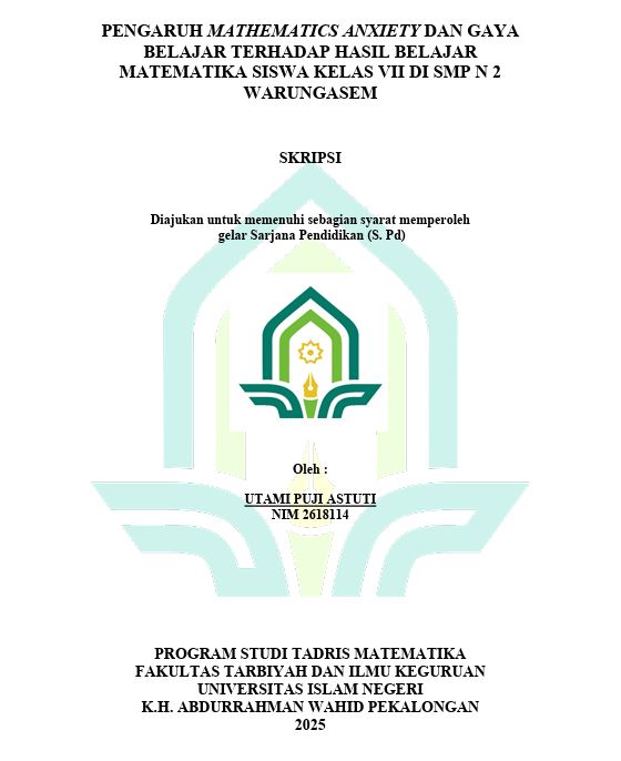 Image of Pengaruh Mathematics Anxiety Dan Gaya Belajar Terhadap Hasil Belajar Matematika Siswa Kelas VII Di SMP N 2 Warungasem