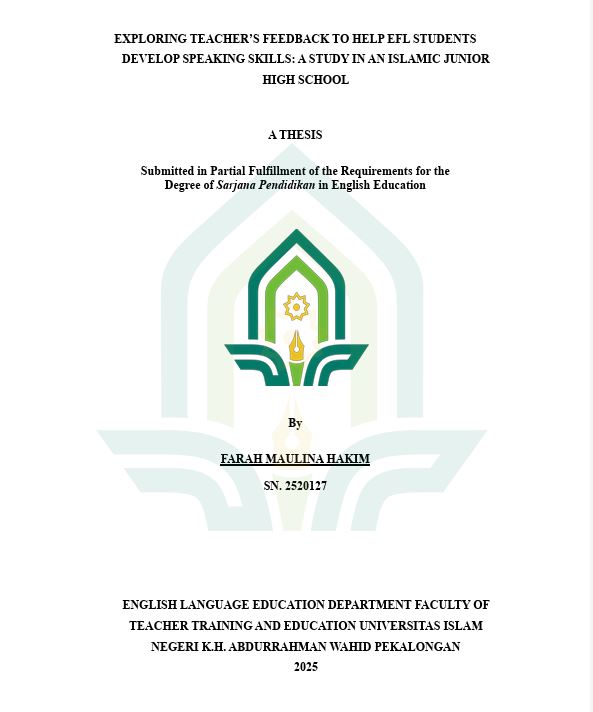 Image of Exploring Teacher's Feedback To Help  Efl Students Develop Speaking Skills: A Study In An Islamic Junior High School