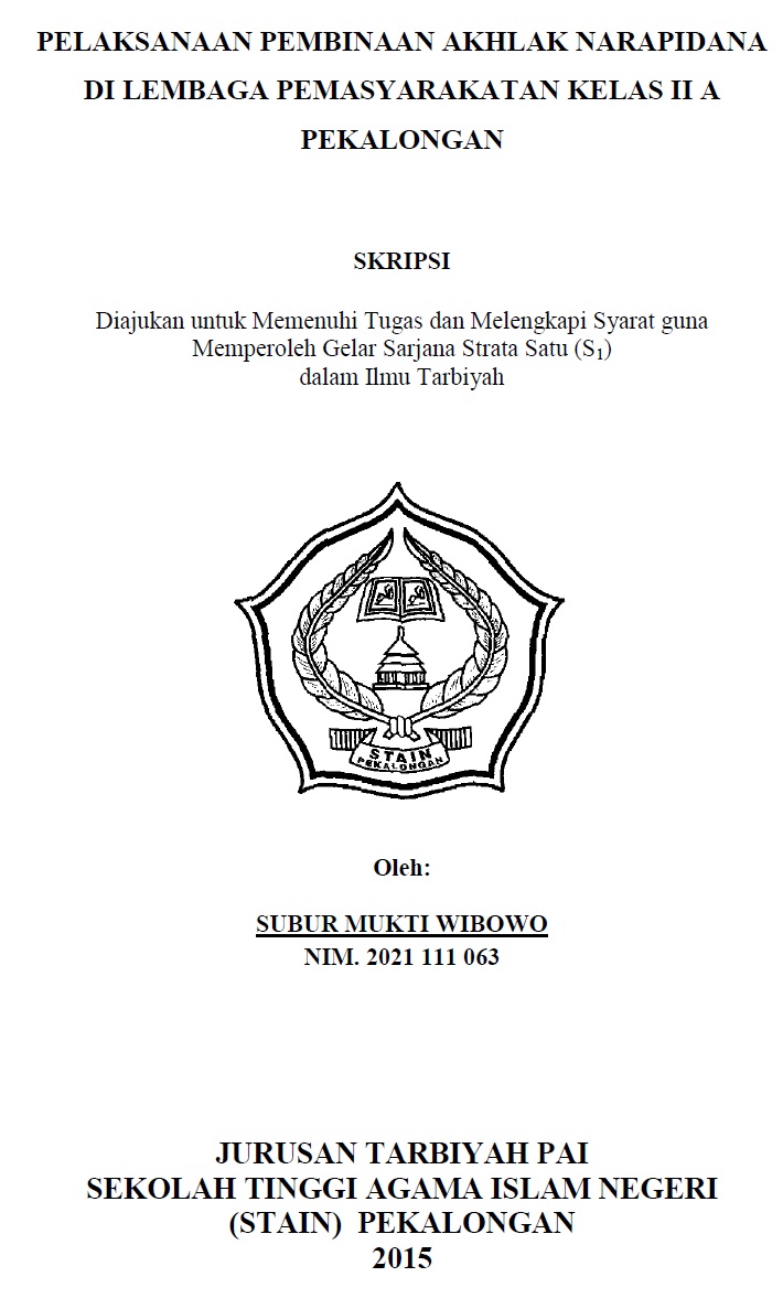 Image of Pelaksanaan Pembinaan Akhlak Narapidana di Lembaga Pemasyarakatan Kelas II A Pekalongan